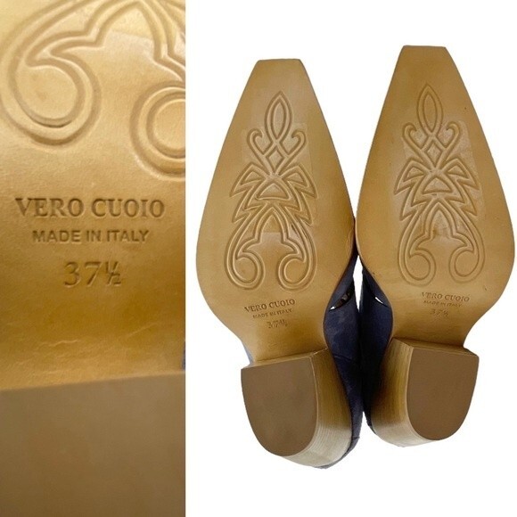 NWT Free People Brayden Fisherman Bootie Boardwalk Blue Suede Size 7.5 In Box - Picture 15 of 16